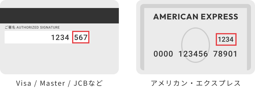 セキュリティコードのサンプル